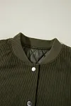 Women's Warm Corduroy Fleece Buttoned Bomber Jacket