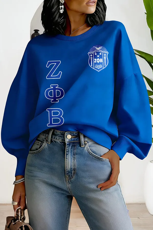 Zeta Phi Beta Sorority Lantern Sleeve Sweatshirt