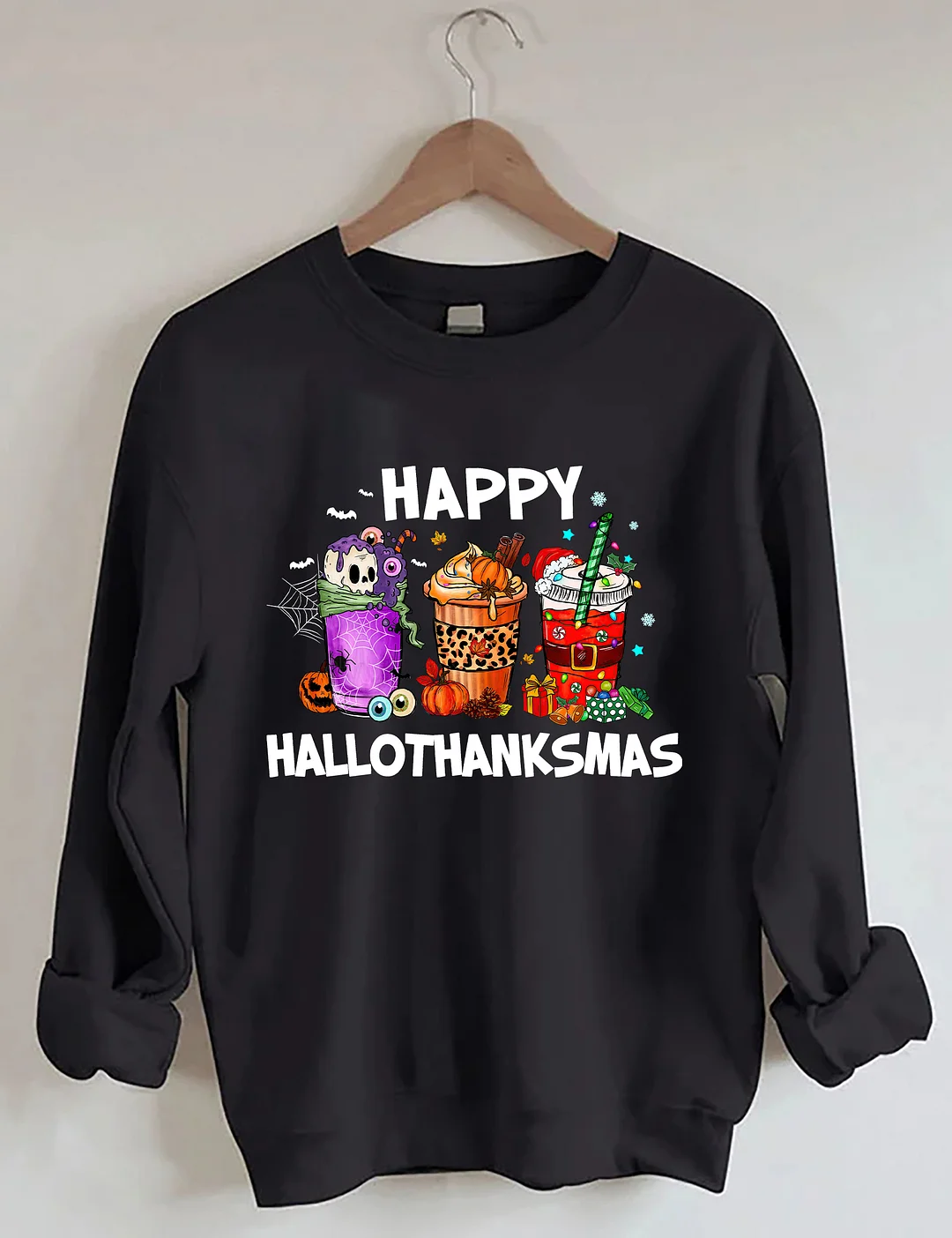 Happy Hallothanksmas Coffee Sweatshirt