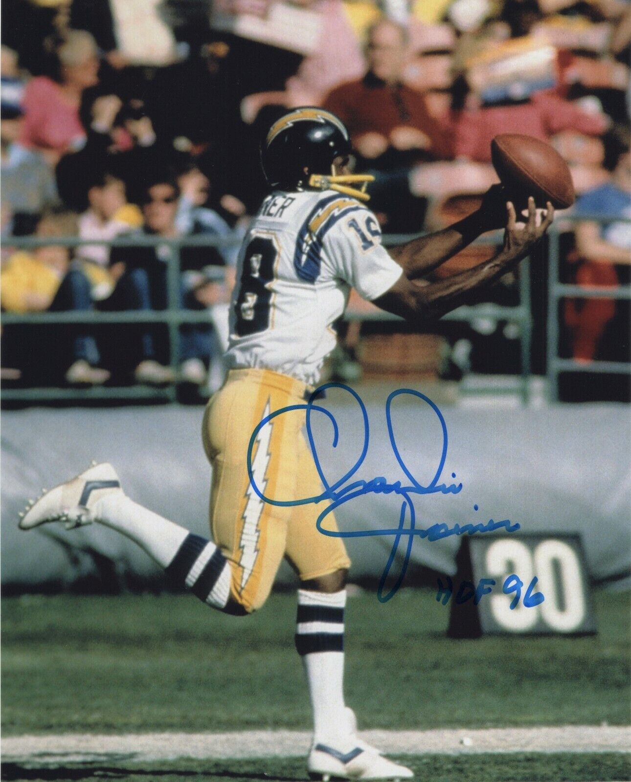 CHARLIE JOINER SIGNED AUTOGRAPH 8X10 Photo Poster painting SAN DIEGO CHARGERS HALL OF FAME