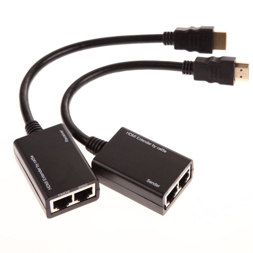 

HDMI-compatible Over RJ45 CAT5e CAT6 UTP LAN Ethernet Balun Extender Repeater-1080p 3D, 501 Original
