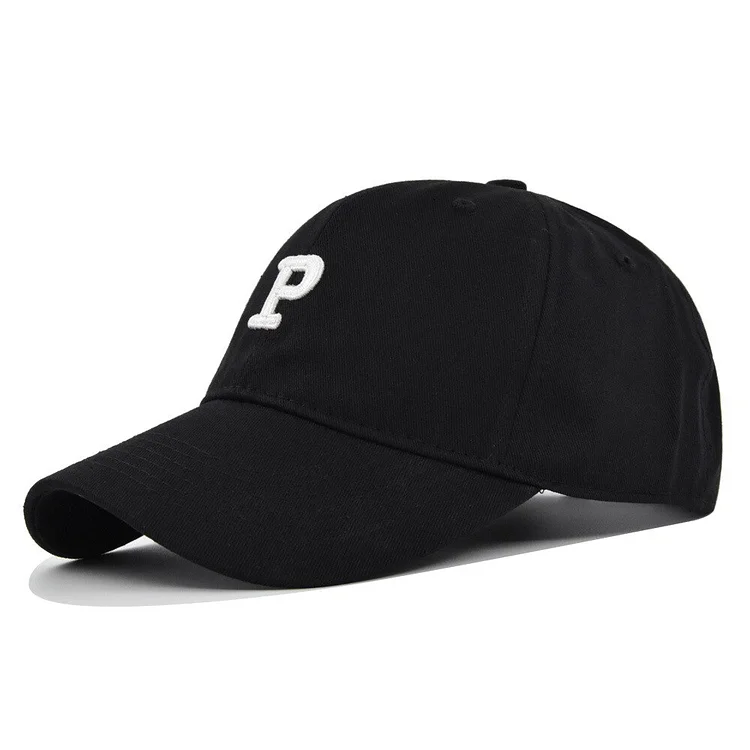 Cross-Border P Three-Dimensional Embroidery Baseball Cap Korean Embroidered Peaked Cap Sunshade Baseball Cap Trucker Hat Wholesa