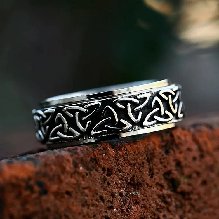 Nordic Viking Totem Celtic Knot Ring