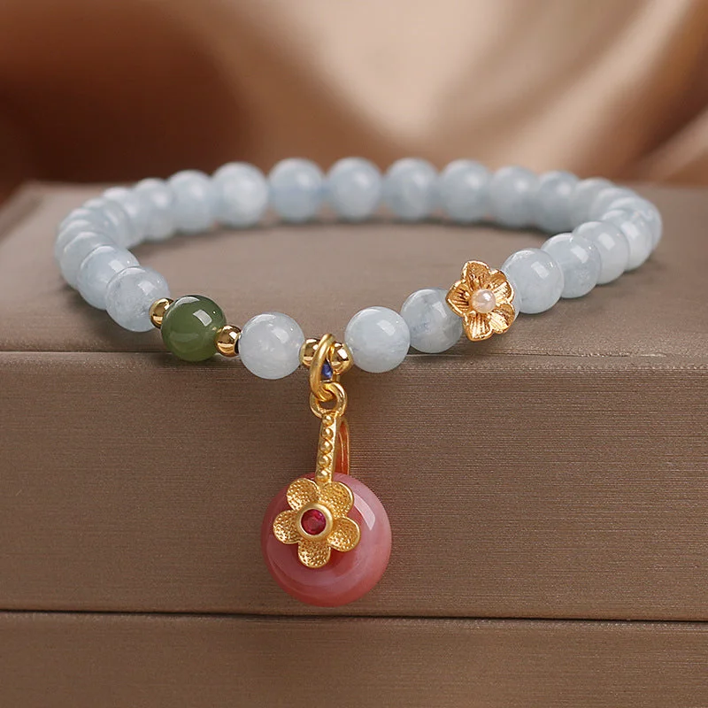 Lucky Buckle &bull; Aquamarine Bracelet