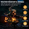 Solar Powered Halloween Witch Broom Stake Resin Light for Outdoor Decor