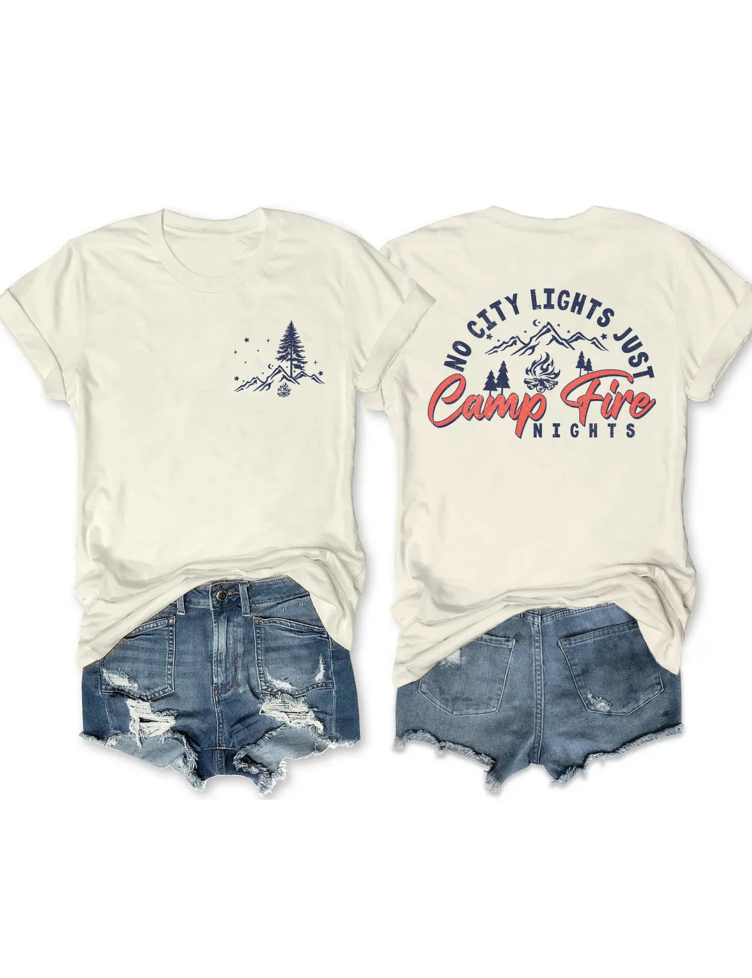 No City Lights Just Campfire Nights T-shirt