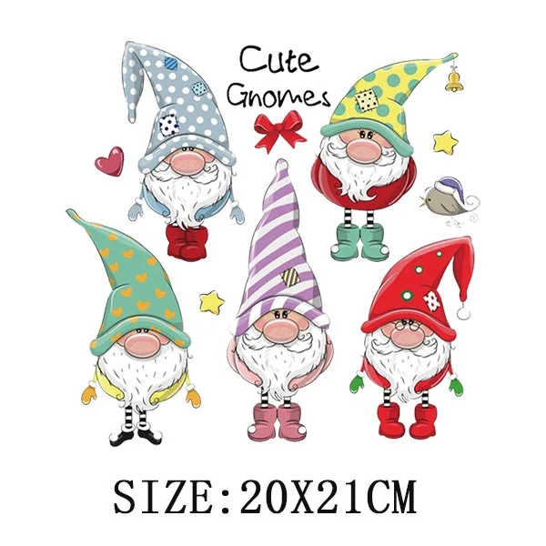 Beautiful Christmas Gift Thermal Sticker On Clothes DIY T-shirt Washable Iron On Patch For Clothing Christmas Design Patch Decor