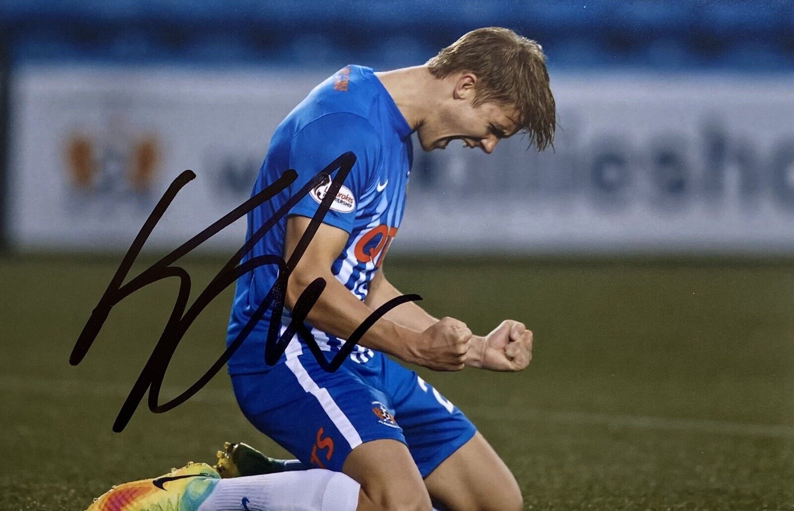 Kristoffer Ajer Genuine Hand Signed Kilmarnock 6X4 Photo Poster painting