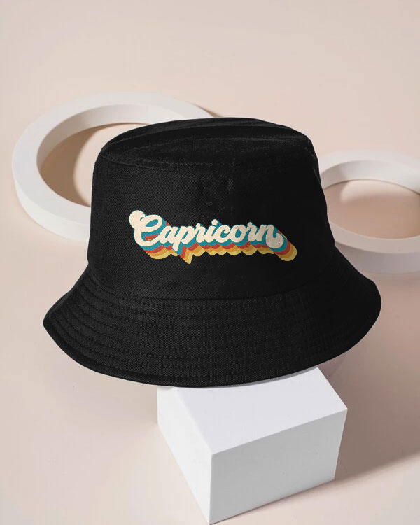 Retro Capricorn Zodiac Street Fisherman Hat