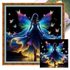 (Multi-Style) Colorful Butterfly Girl-11CT Stamped Cross Stitch 40*40cm