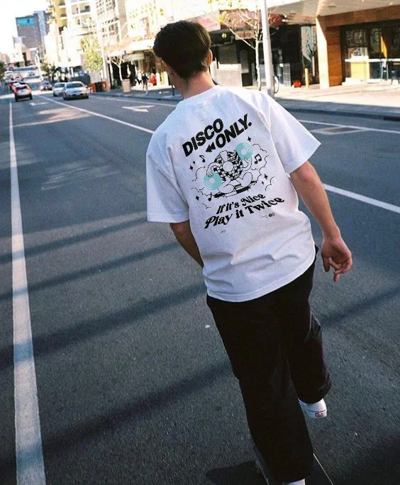 DISCO ONLY 'Play It Twice V4' Tee - White