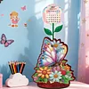 2026 Calendar DIY Diamond Art Kit Butterfly Wooden Diamond Painting Calendar