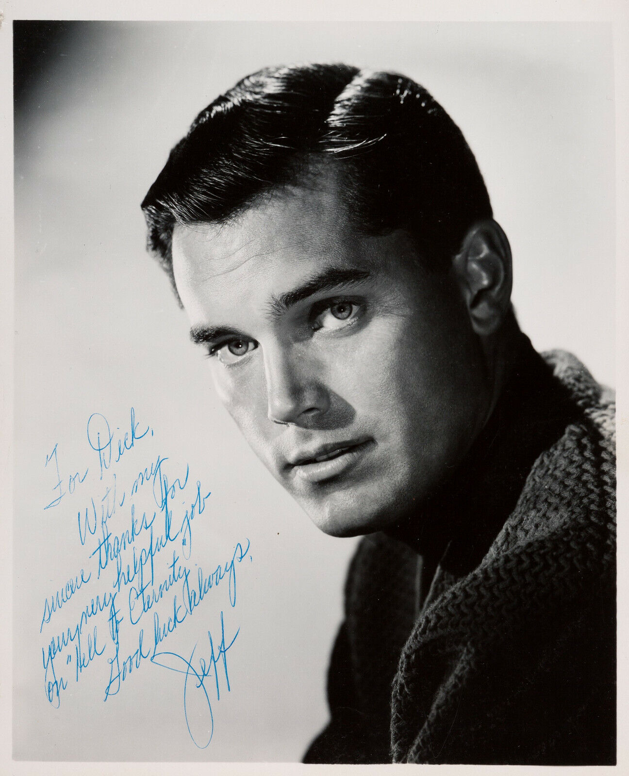 JEFFREY 'JEFF' HUNTER Signed Photo Poster paintinggraph - Film & TV Actor STAR TREK - preprint