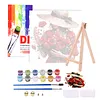 Framed Poppy Lady-Paint by Numbers Acrylic Painting 35*35CM With Color Box 5ML(24Colors)