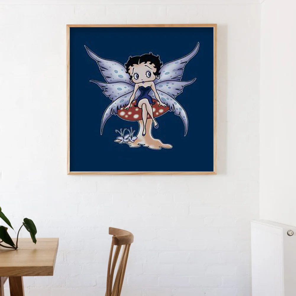 Mushroom Angel Full Drill Round Diamond Painting Mosaic Picture Bead Art