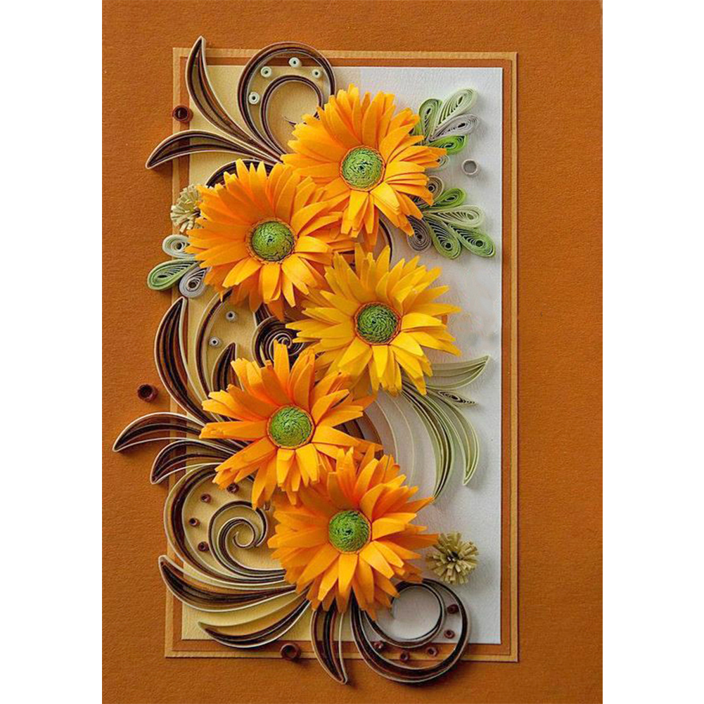

Flower Quilling Paper - Round Drill Diamond Painting - 30*45CM, 501 Original