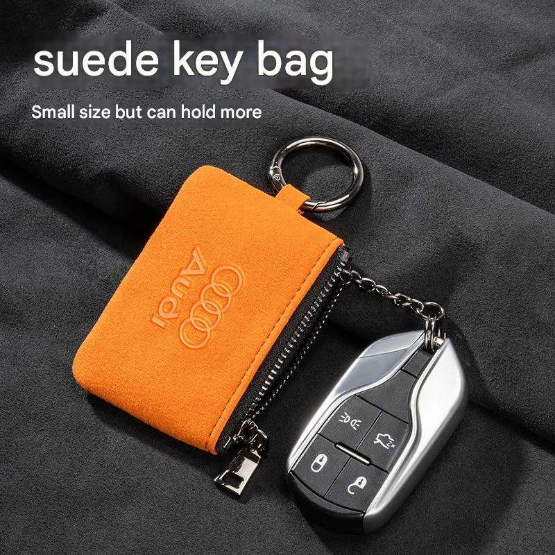 Car key suede anti-lost key bag