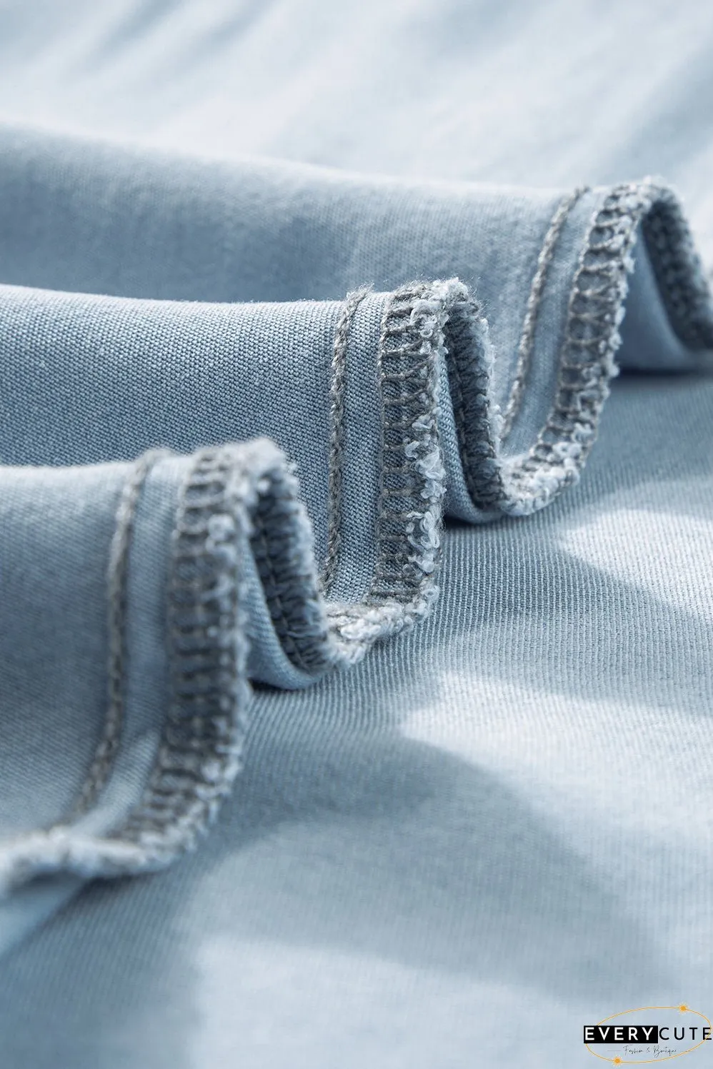 Buttoned Cotton and Linen High-Low A-Line Skirt