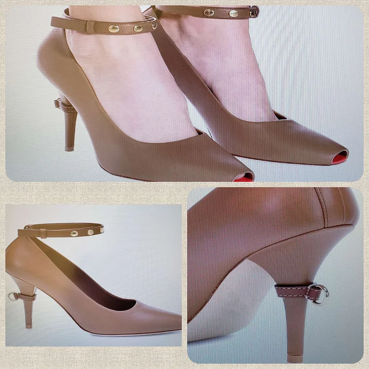 Ankle Strap Pumps in Tan Shade - Stylish and Versatile Footwear Vdcoo