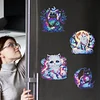 5Pcs Acrylic Cat Diamond Painting Fridge Magnet