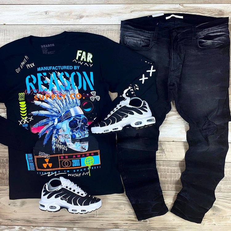 Chief Printed Short Sleeve T-Shirt 0e02&2055