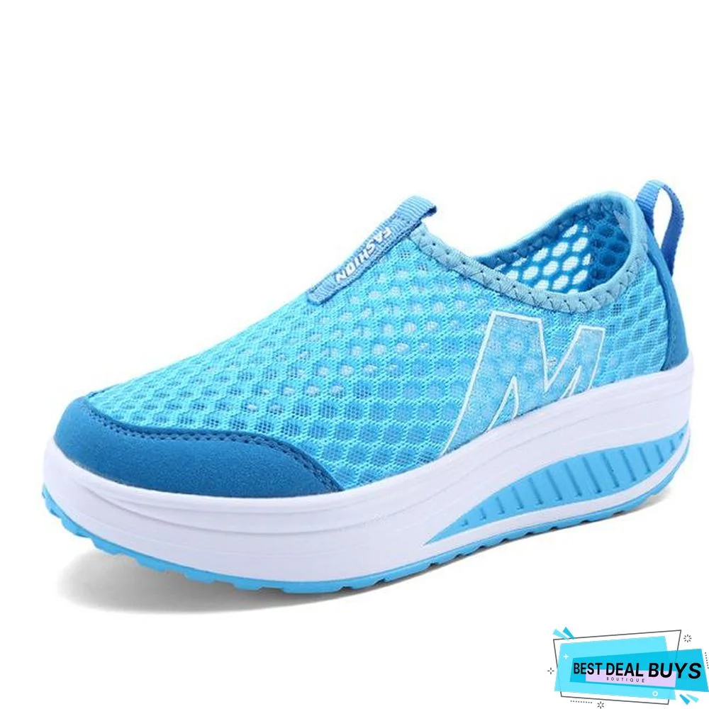 Women's Shoes Casual Breathable Sport Fashion Shoes Walking Flats Height Increasing Women Loafers