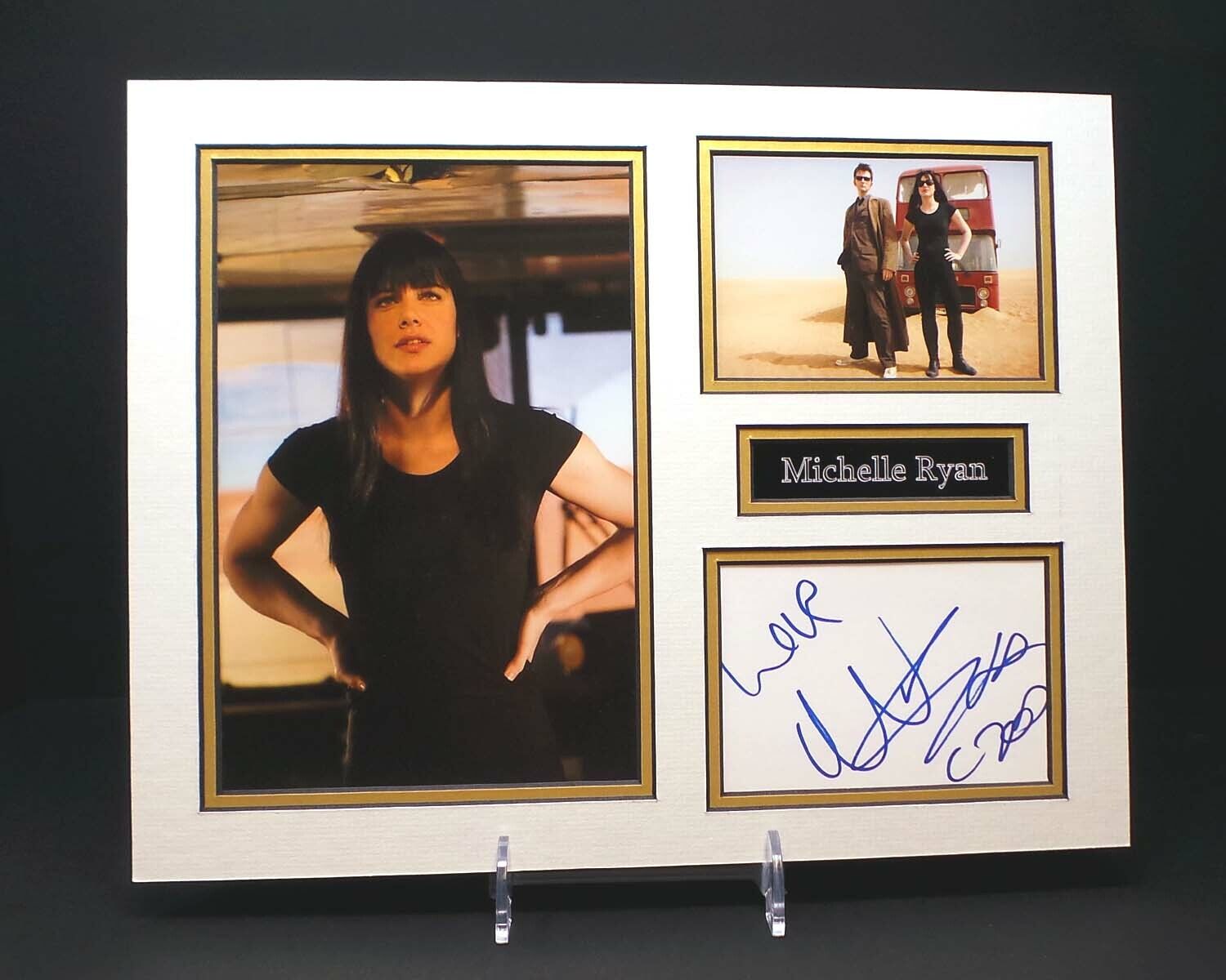 Michelle RYAN Signed Mounted RARE Photo Poster painting Display AFTAL RD COA Dr Who Actress