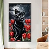 Diamond Painting-Round AB Drill Cheetah and Tulip(75*45CM)