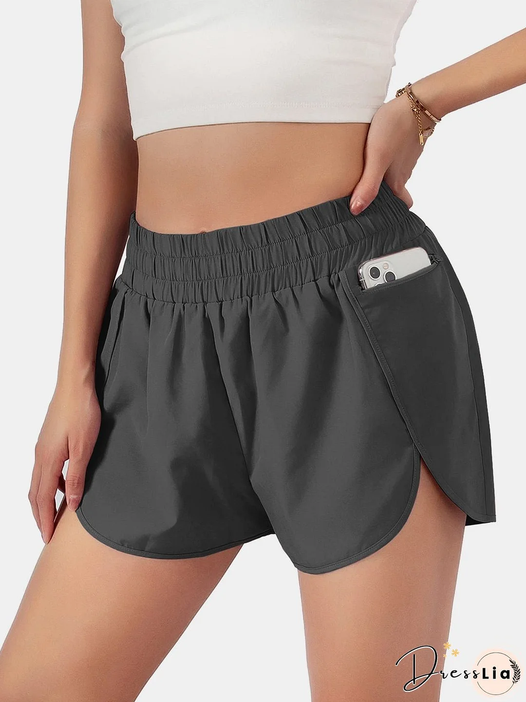 Elastic Waist Active Shorts