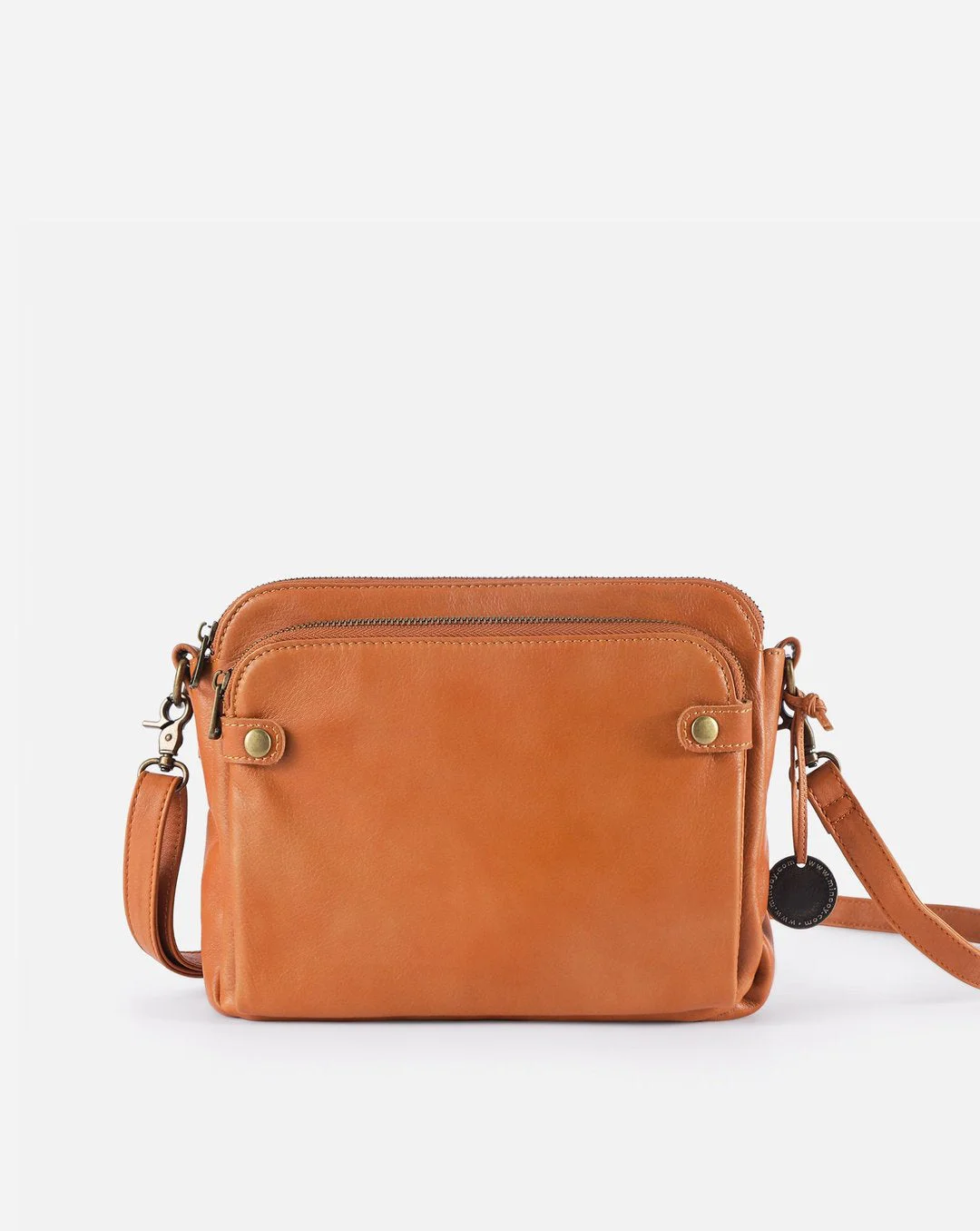 Three-Layer Leather Crossbody Shoulder & Clutch Bag