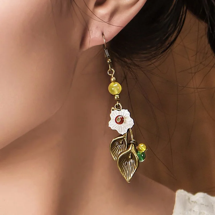 Small Fresh Shell Flower Temperament Earrings