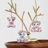 5Pcs DIY Bear Double Sided Special Shaped Diamond Painting Keychains