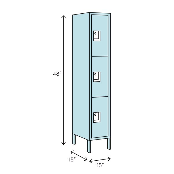 1 - Tier 15" Wide Home Locker