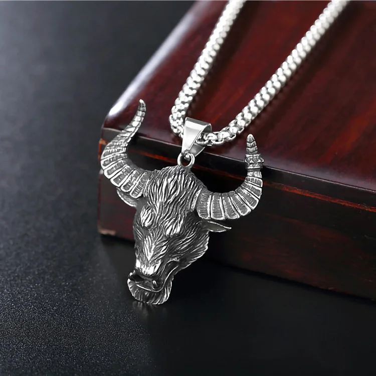 Men's Animal Ram Devil Eye Necklace
