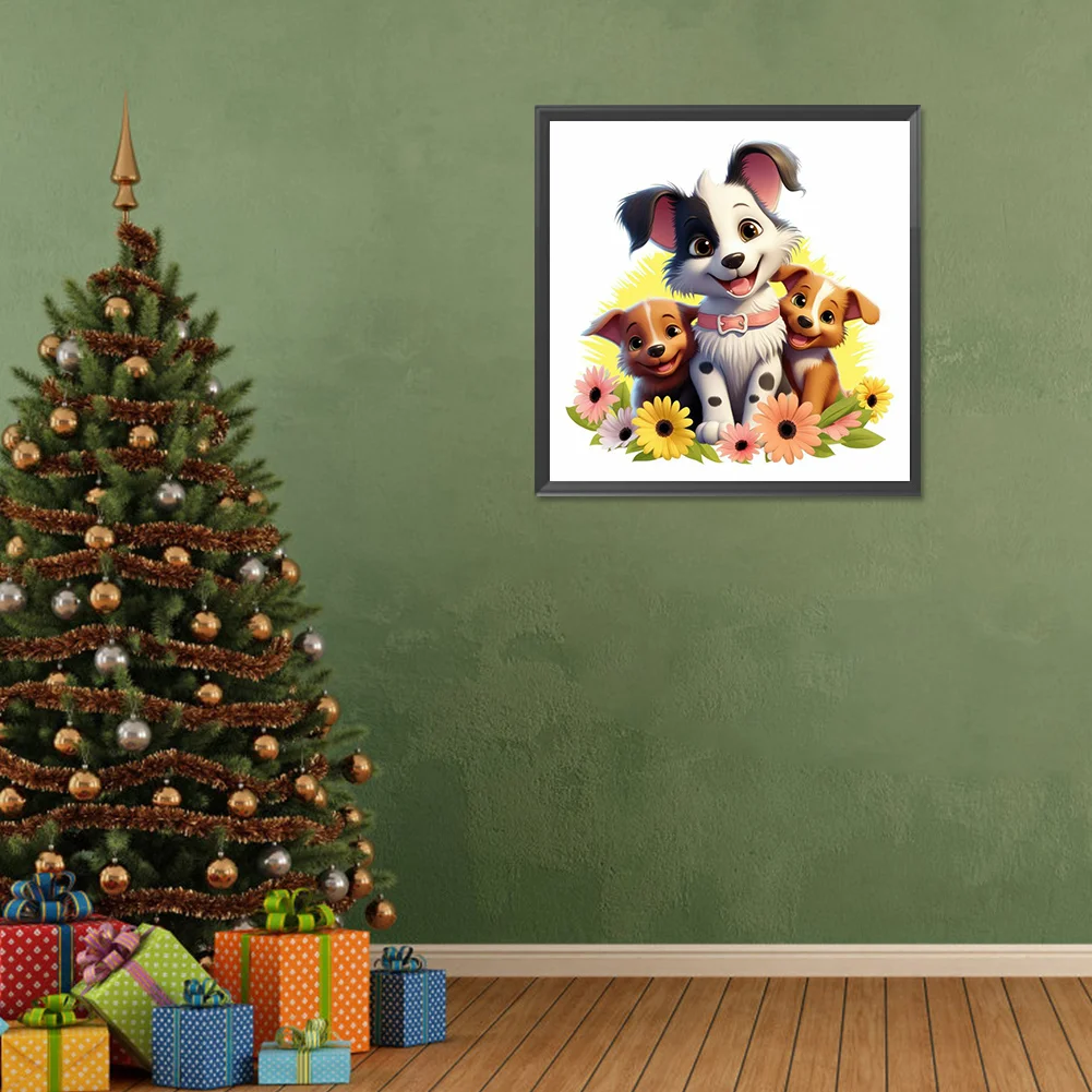 Full Round Diamond Painting 30*30cm - Puppy