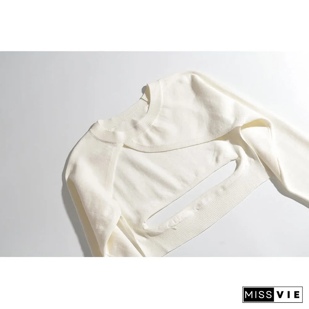 Irregular Hollow Out Top A-line Ruffled Slip Dress