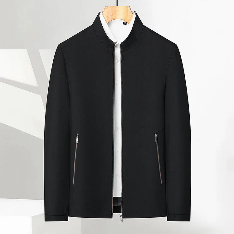 Men's Standing Collar Zipper Casual Jacket（30% OFF）