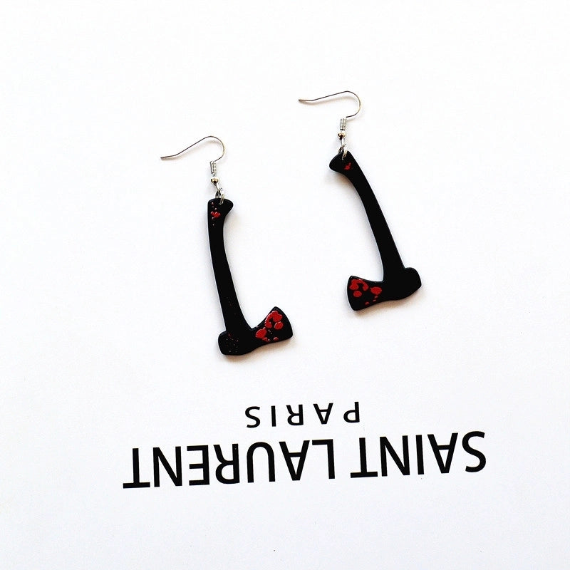 Halloween Novelty Knife Arylic Festival Earrings