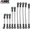 AMK 10 Pcs Metal TRX4 Links Set Suspension Steering Linkage Panhard Bar for 1/10 Scale RC Crawler 324mm Wheelbase TRX-4 Defender