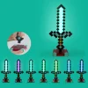 My World Diamond Sword Night Light Ornaments Color Changing Sword Minecraft Game Peripheral Gift Model Table Lamp Desktop Decoration