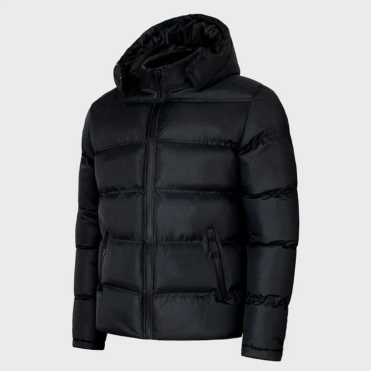 Hooded Regular Fit Down Jacket All Weather Coats For Men