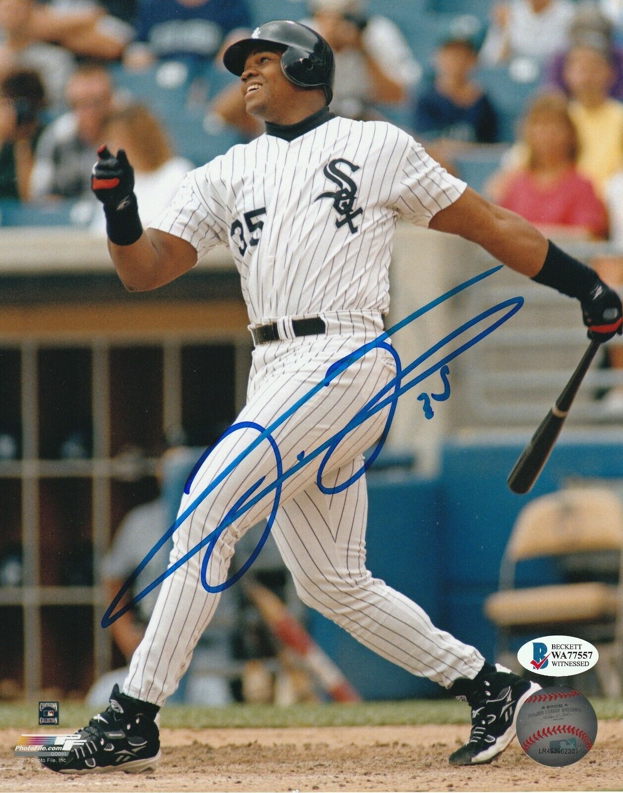 FRANK THOMAS Signed WHITE SOX 8x10 Photo Poster painting with Beckett (BAS) Witnessed COA