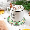 (US Local)6pcs Set Xmas Theme DIY Diamond Painting Coasters Kit with Holder Kit