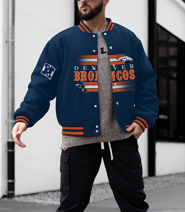 Denver Broncos Men's Long Pass Full- Snap Casual Jacket