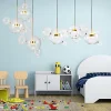 Modern Creative Clear Glass Bubble Ball LED Pendant Llights Kitchen ...