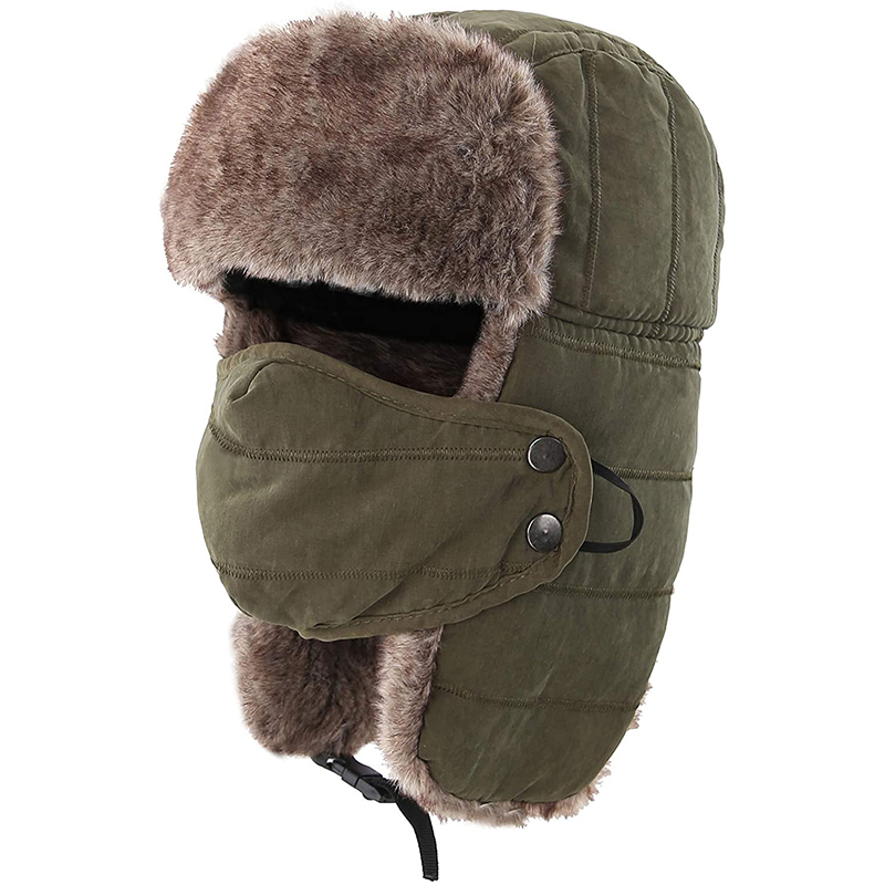 Warm Trapper Army Green Hat