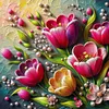 Flower - Round AB Drills Diamond Painting(45x45cm)