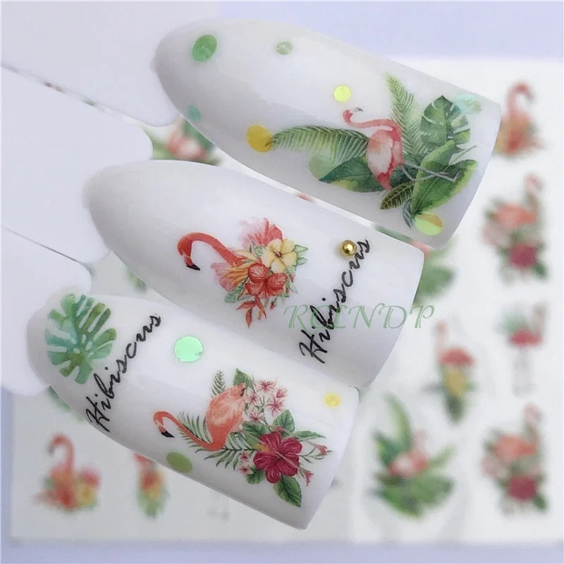 Nail sticker art decoration slider love heart adhesive design Water decals manicure lacquer accessoires polish foil
