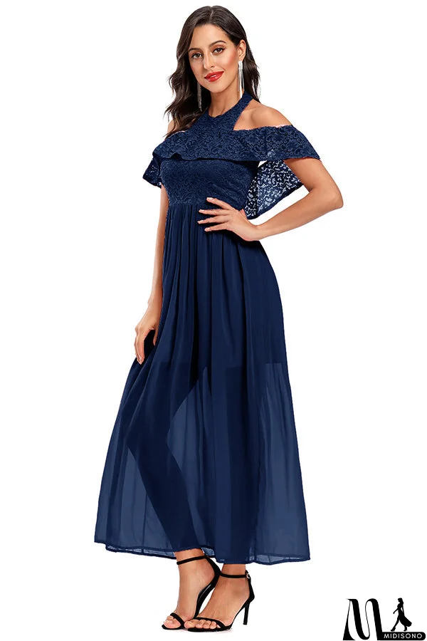 MidiSono - Fabulous Lace Off-the-shoulder Midi Prom Dress