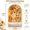 DIY Diamond Art LED Night Light &ndash; Light-Up Table Decor, Double-Sided Printed DIY Crystal Pearl Painting Decoration for Holiday & Gifts(Cat)